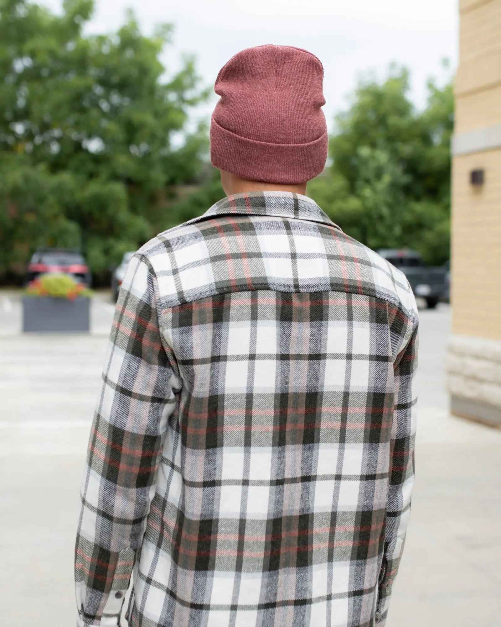 CS105 HAAKWEAR Traditional Silent Cuffed Beanie, Rusty Burgundy.
