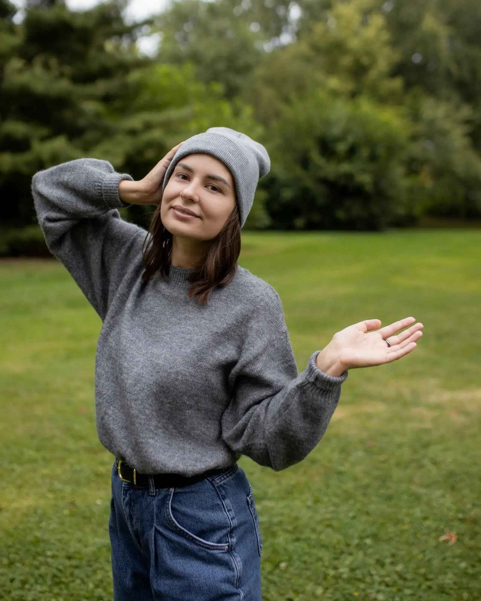 CS108 HAAKWEAR Traditional Silent Cuffed Beanie, Koala Gray.