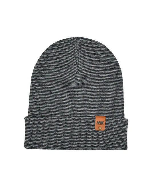 Classic Fusion Cuffed Beanie, Gray and Denim Blue Beanie Haakwear