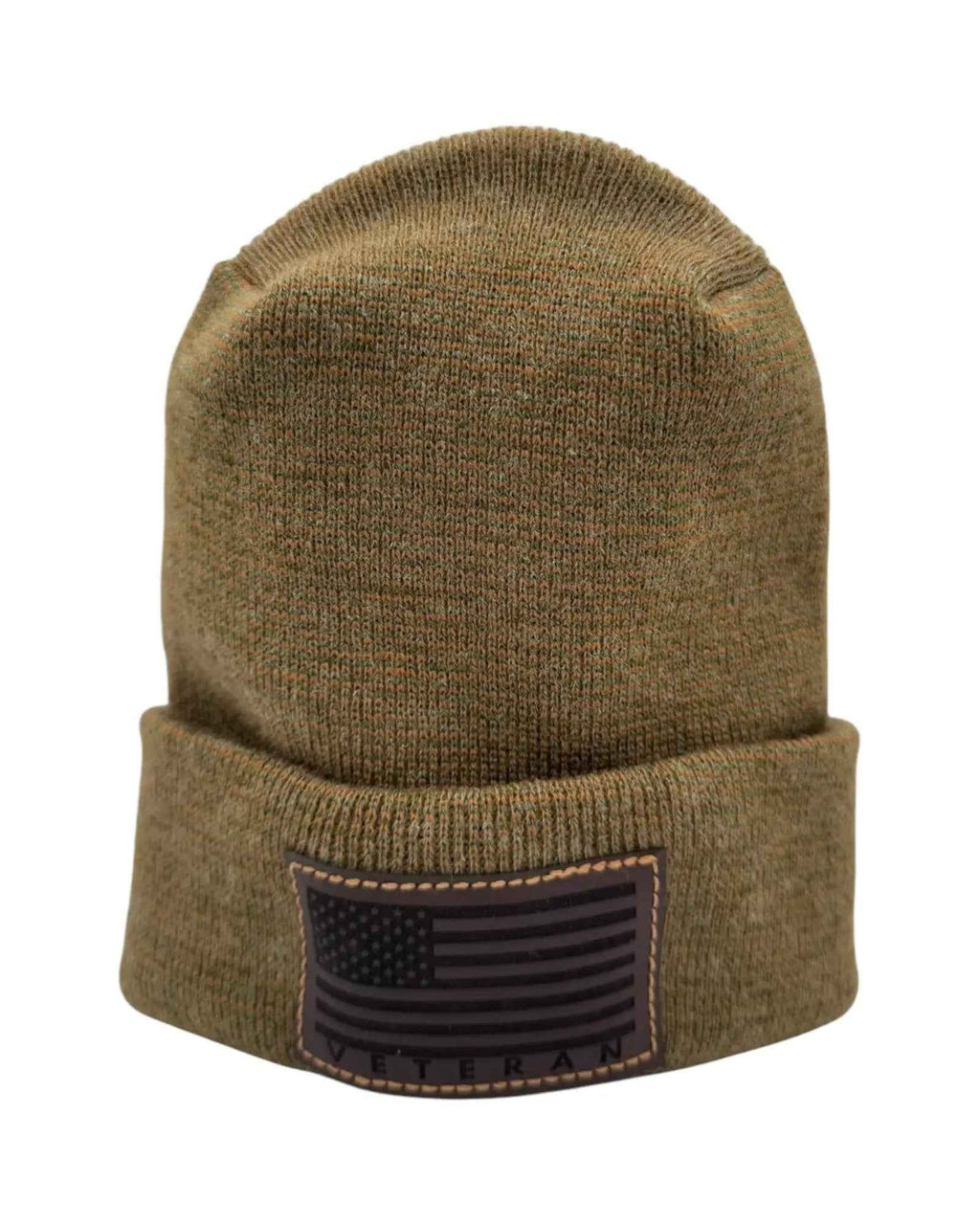 Designed & Made in USA | Veteran Beanie with USA Flag - Patriotic  H-Stitch™ Cuffed Knit Hat for Men & Women | Limited Edition.