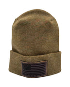 Designed & Made in USA | Veteran Beanie with USA Flag - Patriotic  H-Stitch™ Cuffed Knit Hat for Men & Women | Limited Edition.