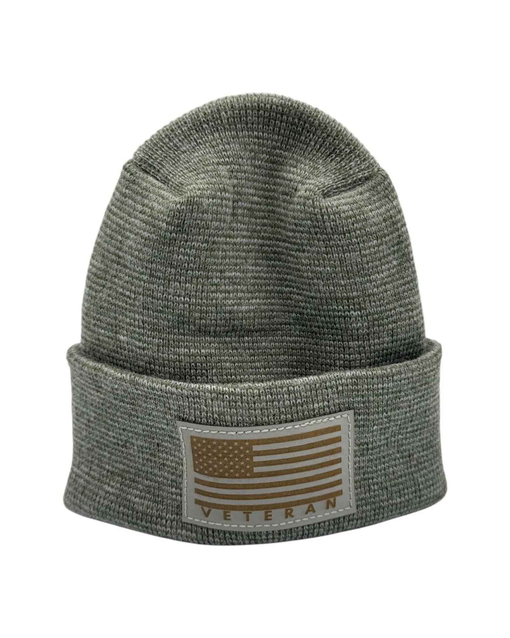 Designed & Made in USA | Veteran Beanie with USA Flag - Patriotic  H-Stitch™ Cuffed Knit Hat for Men & Women | Limited Edition.