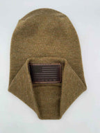 Designed & Made in USA | Veteran Beanie with USA Flag - Patriotic  H-Stitch™ Cuffed Knit Hat for Men & Women | Limited Edition.
