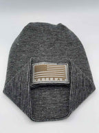 Designed & Made in USA | Veteran Beanie with USA Flag - Patriotic  H-Stitch™ Cuffed Knit Hat for Men & Women | Limited Edition