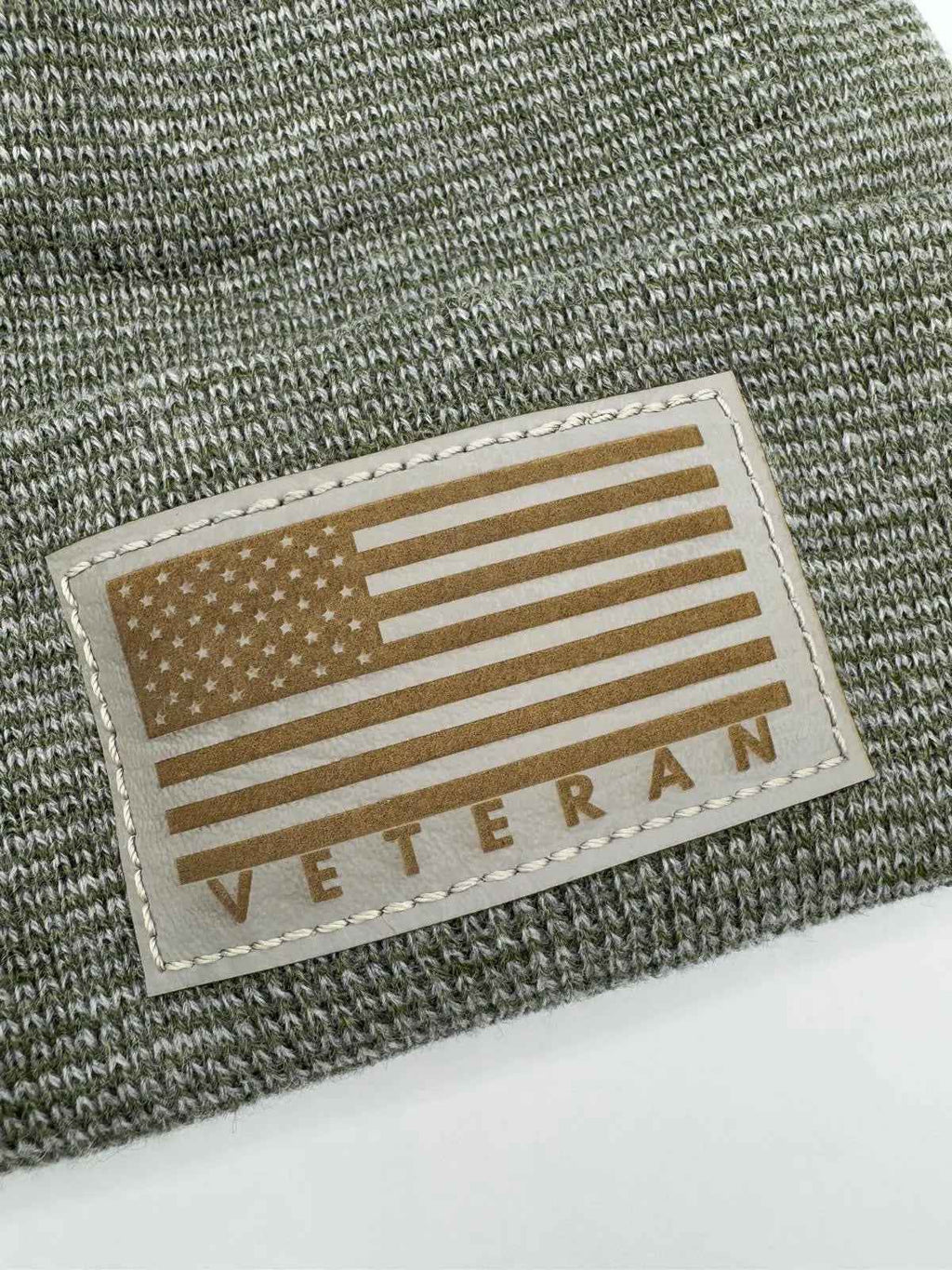 Designed & Made in USA | Veteran Beanie with USA Flag - Patriotic  H-Stitch™ Cuffed Knit Hat for Men & Women | Limited Edition