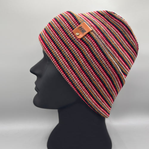 H-Stitch Beanie, Multi Color Knit Winter Hat- Made in USA