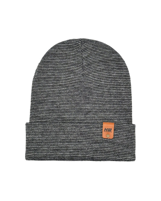 HAAKWEAR Classic Fusion Cuffed Beanie - Black / Gray, Made in USA HAAKWEAR