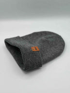 HAAKWEAR Classic Fusion Cuffed Beanie - Black / Gray, Made in USA.