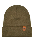 HAAKWEAR Classic  Fusion Cuffed Beanie - Brown / Green, Made in USA.