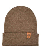 HAAKWEAR Classic Fusion Cuffed Beanie - Burgundy / Green, Made in USA.