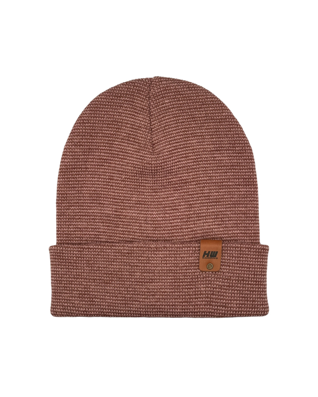 HAAKWEAR Classic Fusion Cuffed Beanie - Burgundy / Pink, Made in USA.
