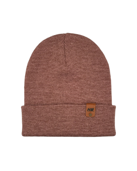 HAAKWEAR Classic Fusion Cuffed Beanie - Burgundy / Pink, Made in USA HAAKWEAR