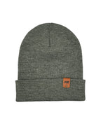 HAAKWEAR Classic Fusion Cuffed Beanie - Gray / Green, Made in USA.