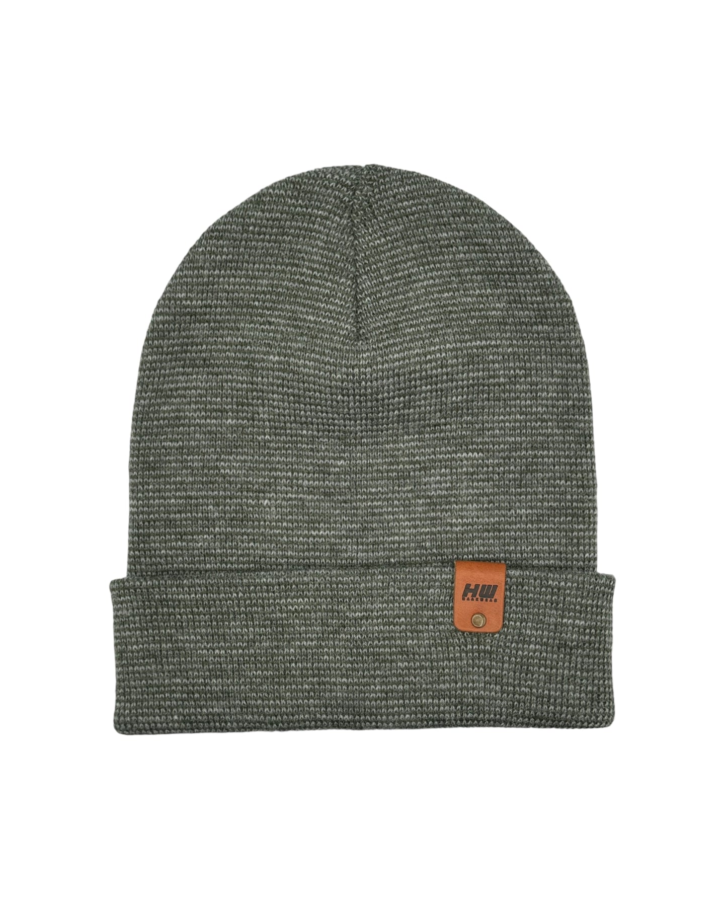 HAAKWEAR Classic Fusion Cuffed Beanie - Gray / Green, Made in USA HAAKWEAR