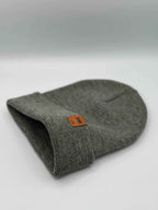HAAKWEAR Classic Fusion Cuffed Beanie - Gray / Green, Made in USA.
