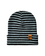 HAAKWEAR Classic RORO Cuffed Beanie / Hat - Black / Gray, Made in USA.