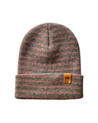 HAAKWEAR Classic RORO Cuffed Beanie / Hat - Burgundy / Green, Made in USA.