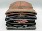 HAAKWEAR Classic RORO Cuffed Beanie / Hat - Burgundy / Green, Made in USA.