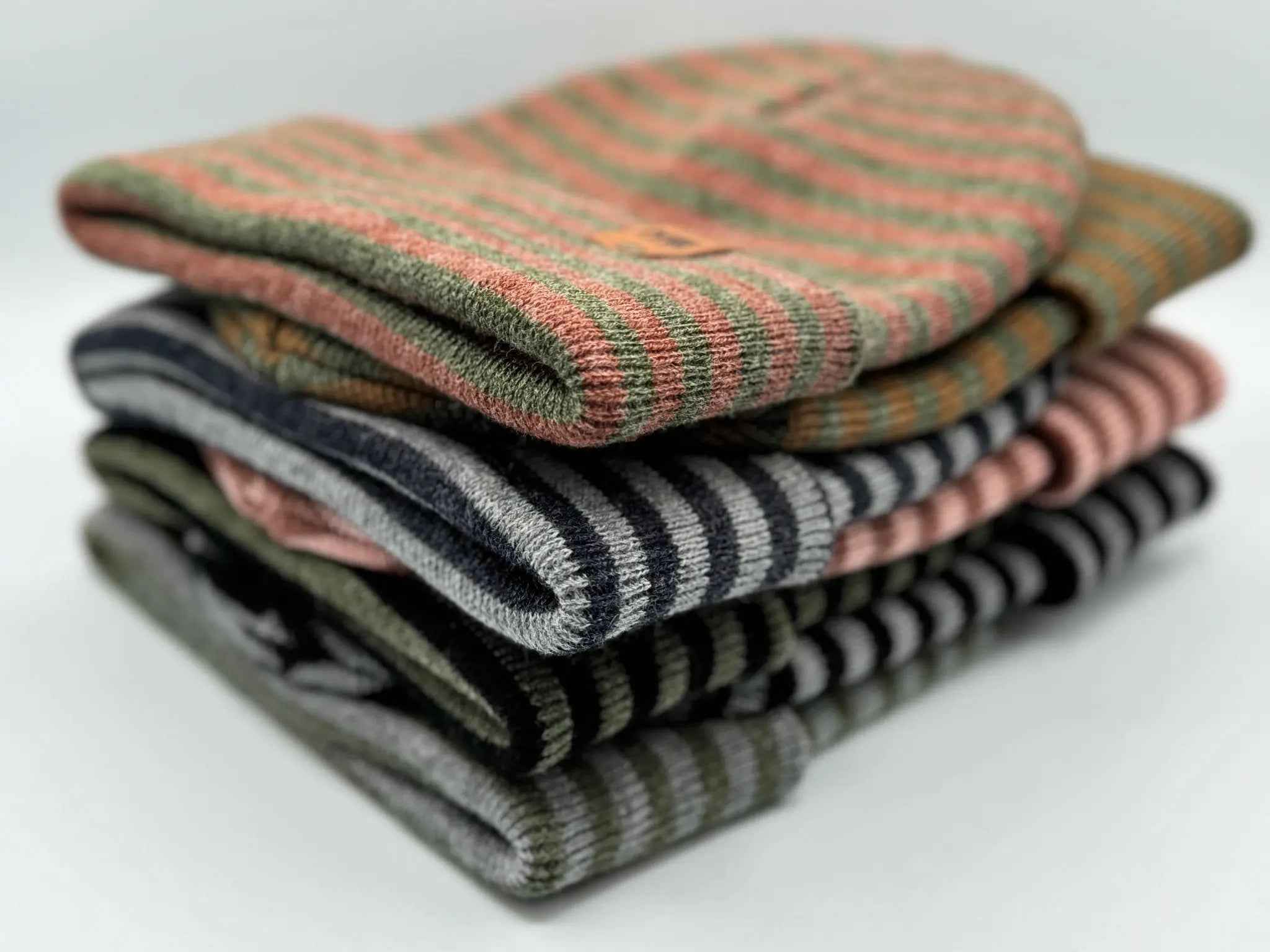 HAAKWEAR Classic RORO Cuffed Beanie / Hat - Gray / Denim, Made in USA.