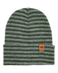 HAAKWEAR Classic RORO Cuffed Beanie / Hat - Gray / Green, Made in USA - HAAKWEAR USA