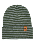 HAAKWEAR Classic RORO Cuffed Beanie / Hat - Gray / Green, Made in USA.