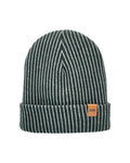 HAAKWEAR Cuffed Wide Ribbed Striped Beanie / Hat, Black / Gray, Limited Edition - Made in USA - HAAKWEAR USA