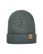 HAAKWEAR Cuffed Wide Ribbed Striped Beanie / Hat, Black / Gray, Limited Edition - Made in USA.