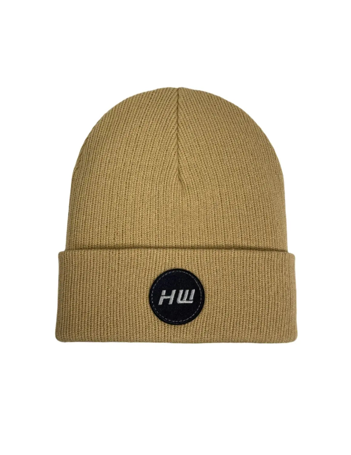 HAAKWEAR Cuffed Wide Ribbed Striped Beanie / Hat, Limited Edition - Made in USA Dune Beige HAAKWEAR