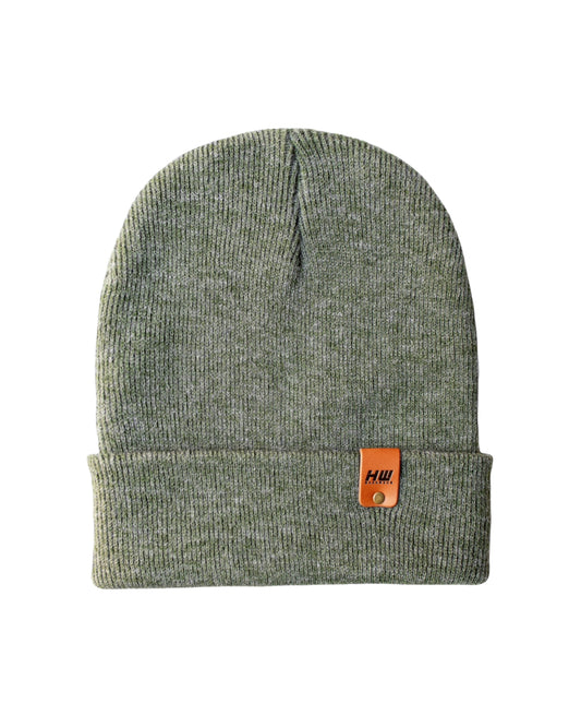 HAAKWEAR Knit Cuffed Classic Beanie / Hat - Forest Green, Made in USA HAAKWEAR