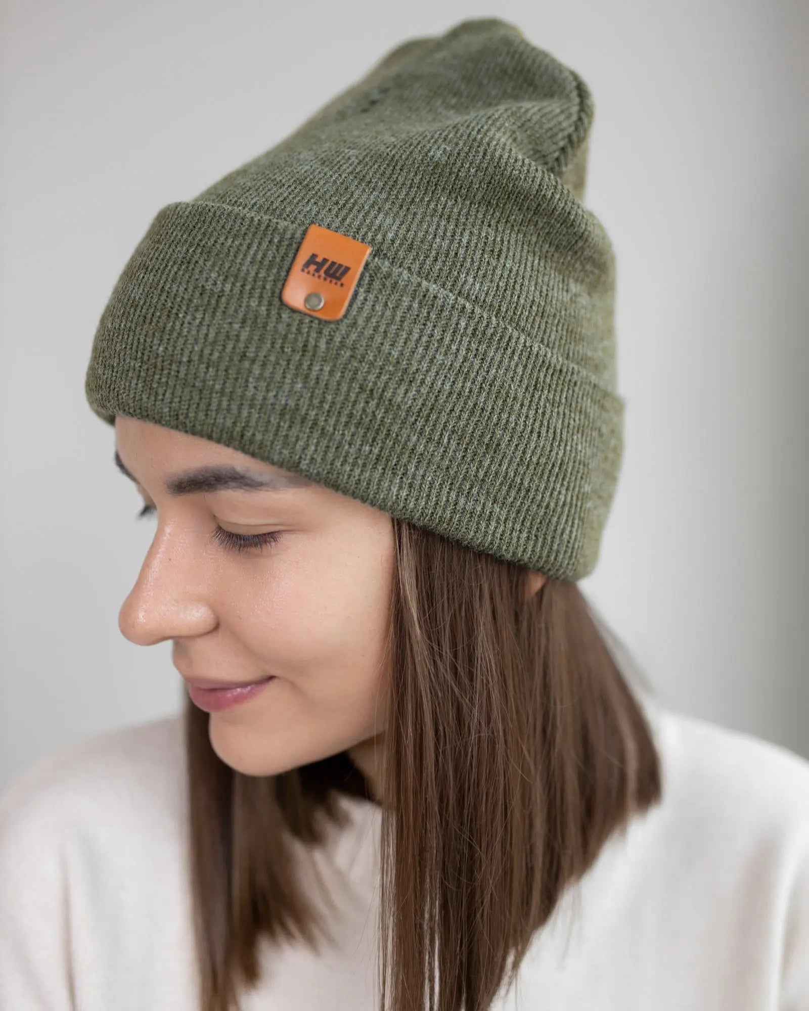 HAAKWEAR Knit Cuffed Classic Beanie / Hat - Forest Green, Made in USA.