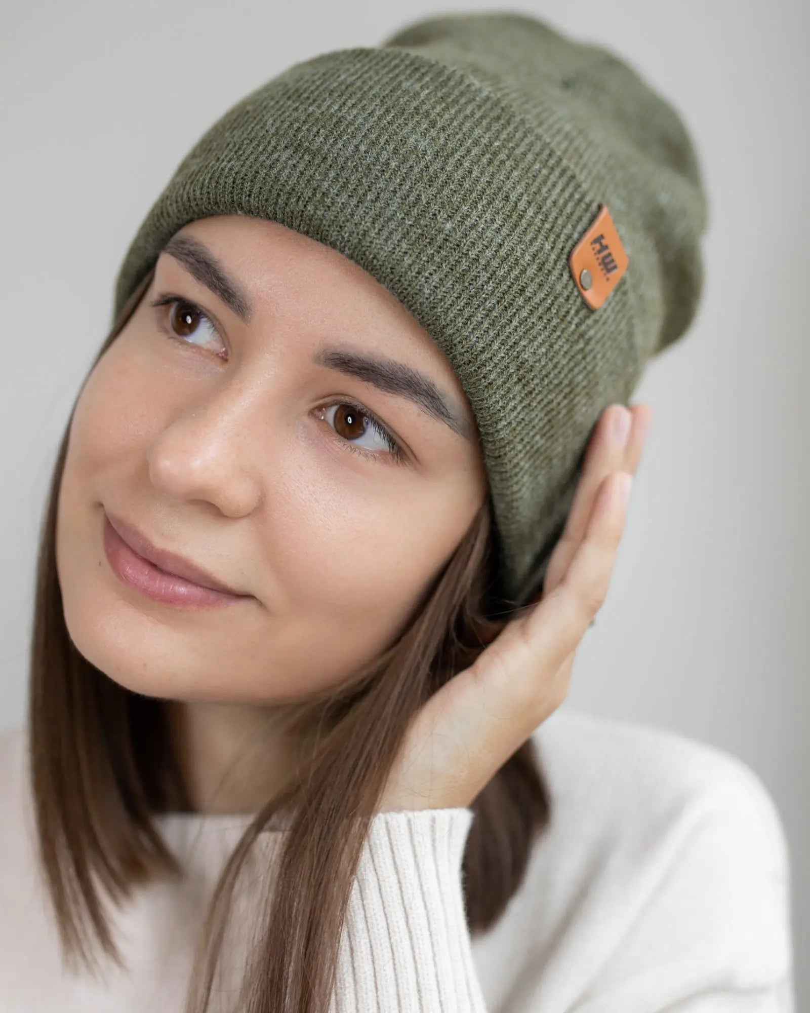 HAAKWEAR Knit Cuffed Classic Beanie / Hat - Forest Green, Made in USA.
