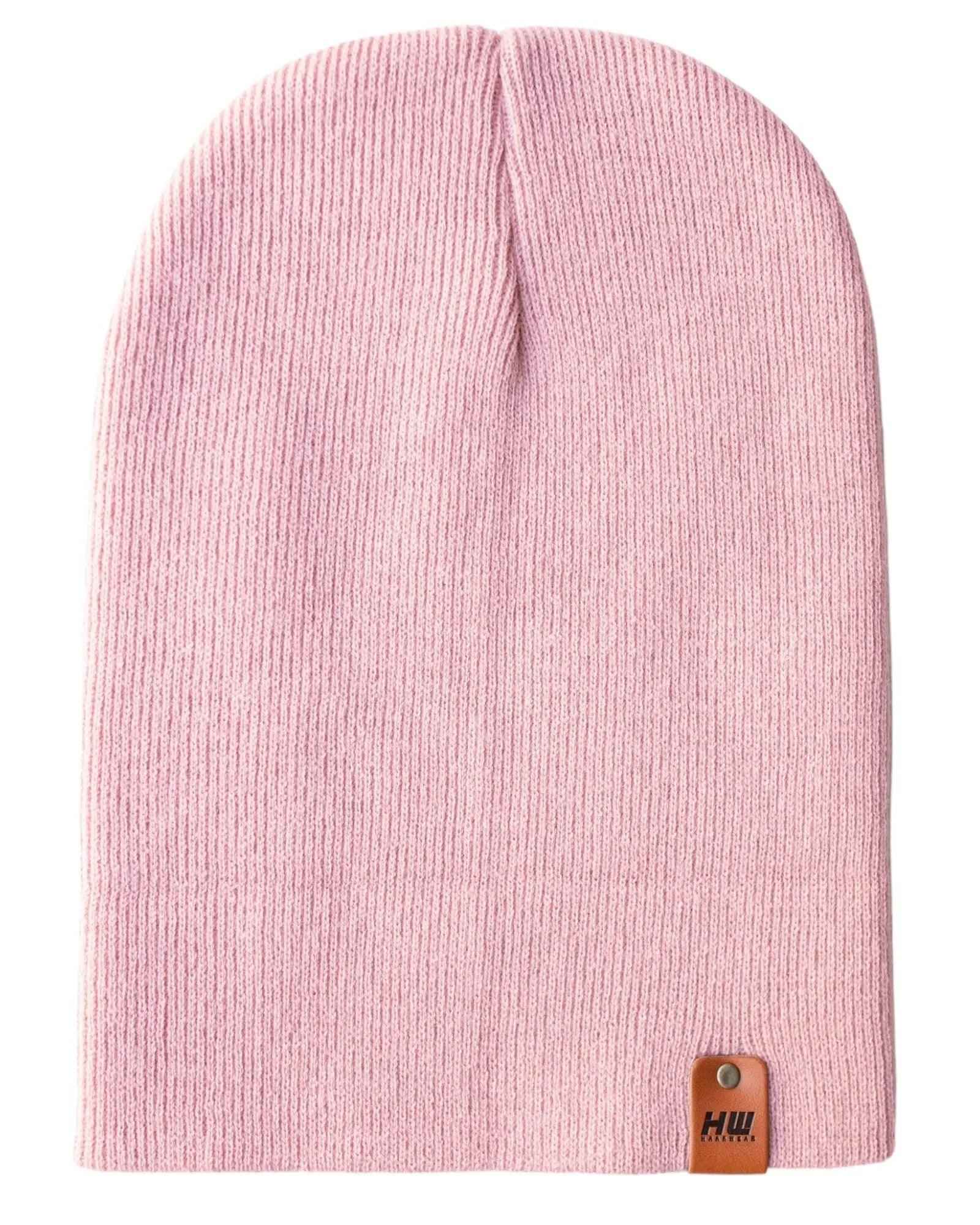 HAAKWEAR Pearl Pink Beanie - Knit Cuffed Classic Hat Made in USA.