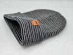 HAAKWEAR Traditional Contrast Cuffed Beanie / Hat - Gray / Denim, Made in USA.