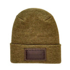 Haakwear Cleveland H Stitch Cuffed Beanie - Made in USA Hats (Limited Edition) - Brown / Green Fusion.