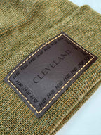 Haakwear Cleveland H Stitch Cuffed Beanie - Made in USA Hats (Limited Edition) - Brown / Green Fusion.