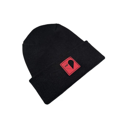 Haakwear Exclusive Love-Inspired Theta-Stitch Beanie – Limited Edition | Black Hat with Love Heart - HAAKWEAR