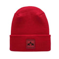 Love-Inspired H-Stitch Beanie – Scarlet Red Elelove Elephants - HAAKWEAR USA