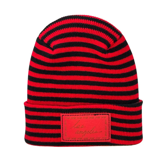 Haakwear Los Angeles Beanie - Made in USA Hats (Limited Edition) - Black / Red RoRo HAAKWEAR