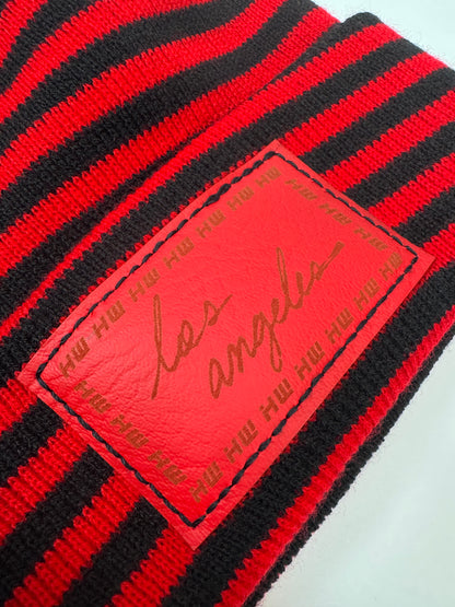 Haakwear Los Angeles Beanie - Made in USA Hats (Limited Edition) - Black / Red RoRo HAAKWEAR