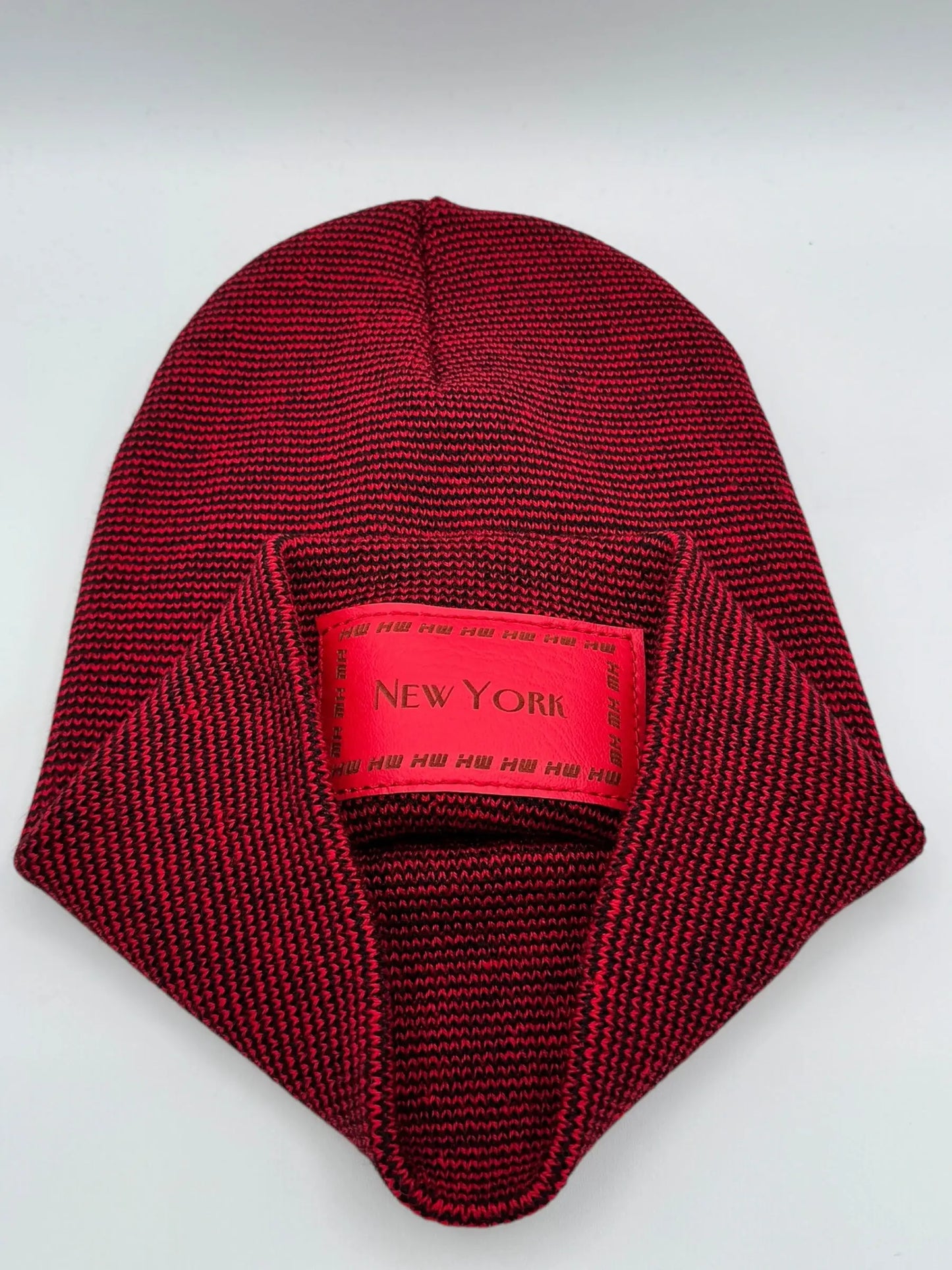Haakwear New York Classic Fusion Cuffed Beanie / Hat, Made in USA (Limited Edition) - Black / Red Fusion HAAKWEAR
