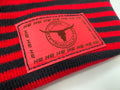 Haakwear Texas H Stitch Cuffed Beanie "We Don't Call 911"- Made in USA Hats (Limited Edition) - Black / Red RoRo.