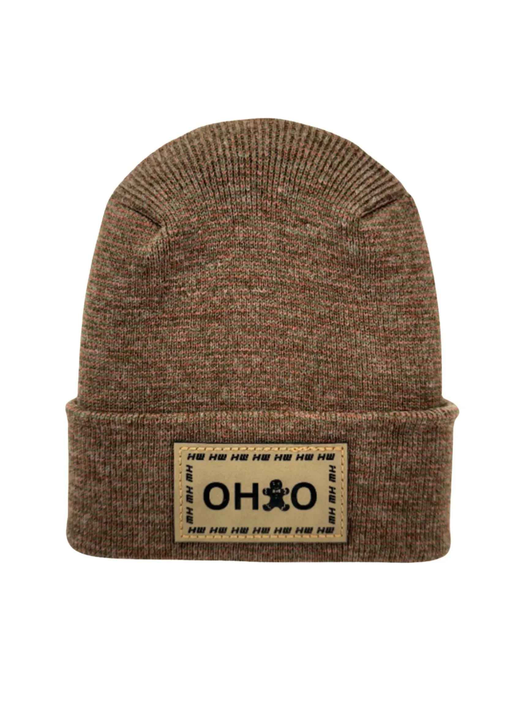 Haakwear H-Stitch Beanie Ohio, The Brown's Cookie Edition - Exclusive Christmas Hat Collection Burgundy / Green.
