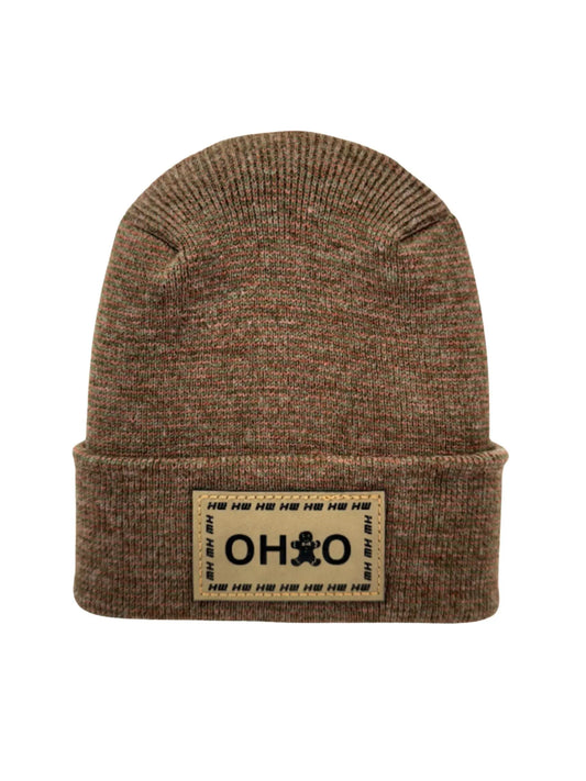 Haakwear Theta-Stitch Beanie Ohio, The Brown's Cookie Edition - Exclusive Christmas Hat Collection Burgundy / Green - HAAKWEAR