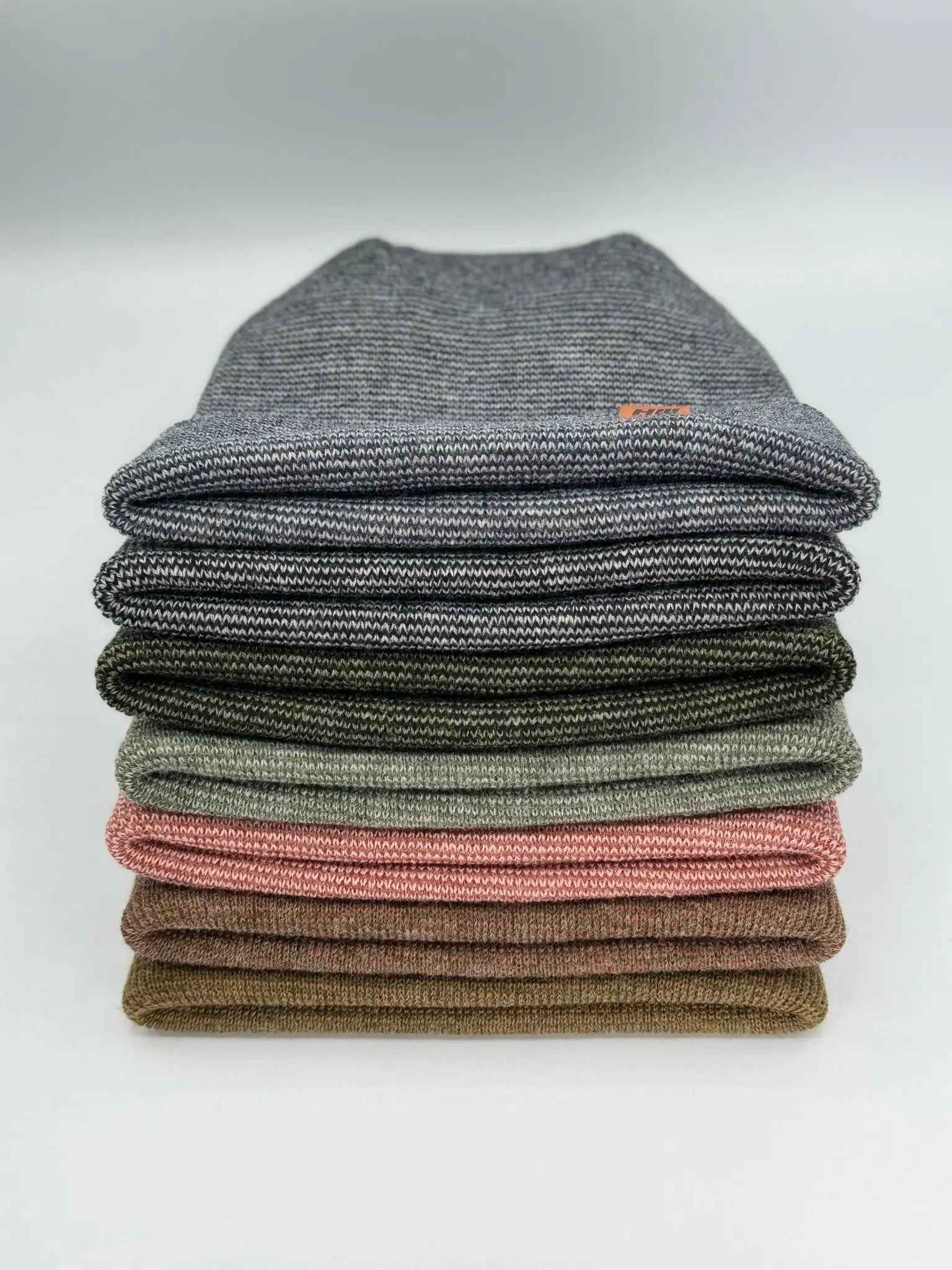 Haakwear H Stitch Fusion Cuffed Beanie / Hat (Patened Design) Burgundy / Green, Made in USA.