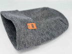 Haakwear H Stitch Fusion Cuffed Beanie / Hat (Patened Design) Gray / Denim, Made in USA.