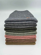 Haakwear H Stitch Fusion Cuffed Beanie / Hat (Patened Design) Gray / Green, Made in USA.