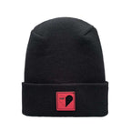 Haakwear Exclusive Love-Inspired H-Stitch Beanie – Limited Edition | Black Hat with Love Heart.