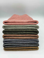 Modern H Stitch Contrast Cuffed Beanie (Patented Design) Black / Gray, Made in USA.