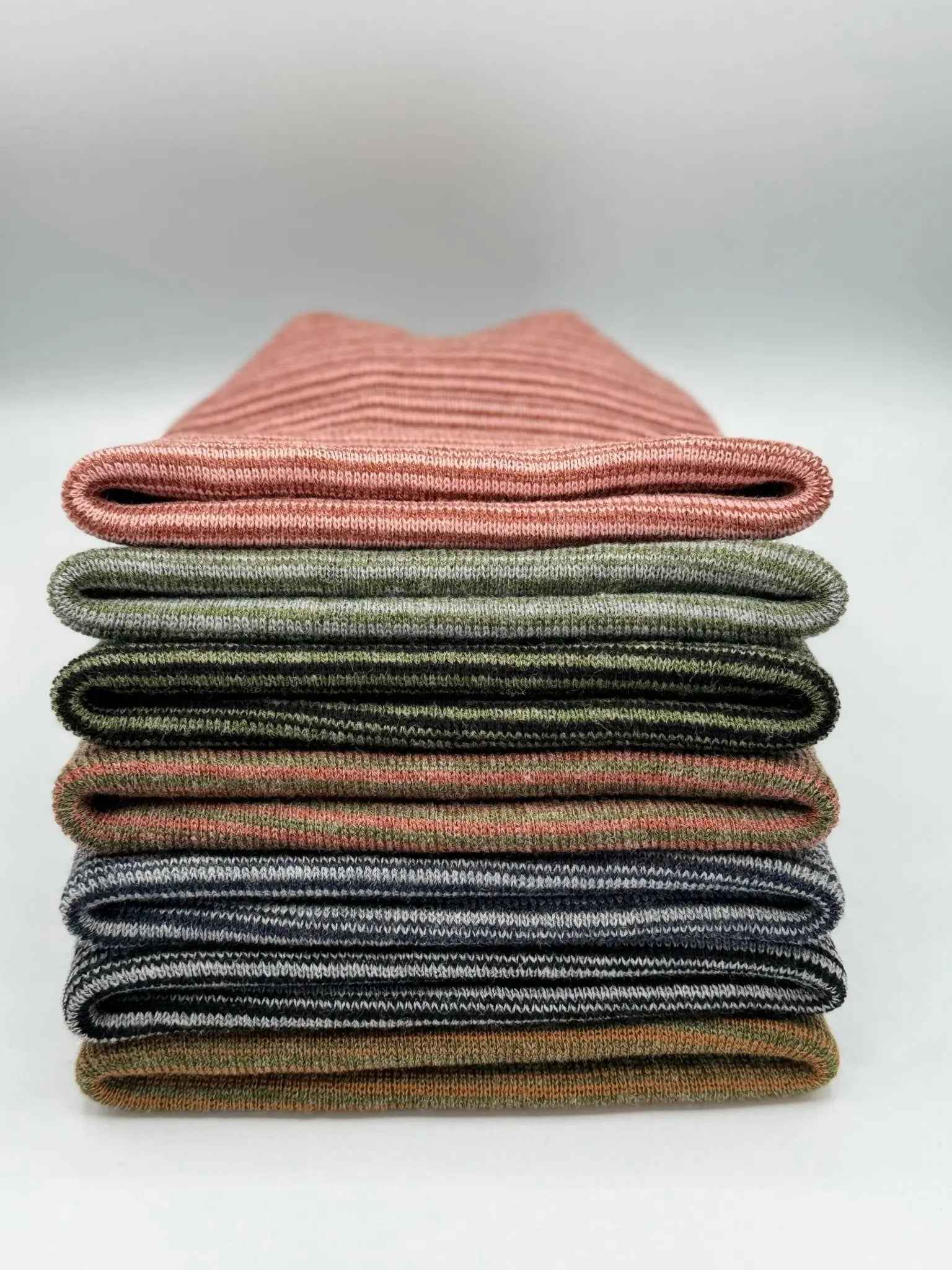 Modern H Stitch Contrast Cuffed Beanie (Patented Design) Black / Gray, Made in USA.