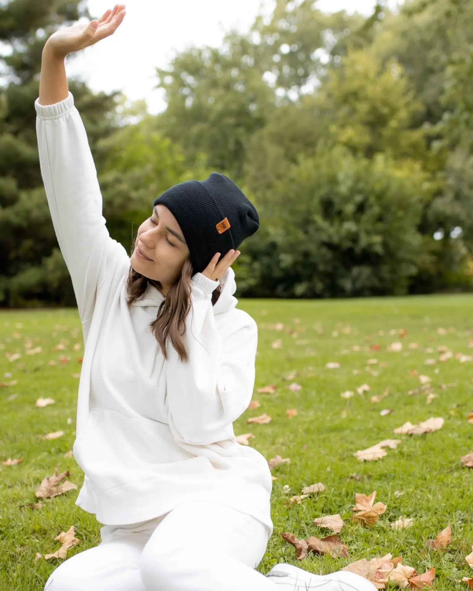 NEW HAAKWEAR H-Stitch Cuffed Beanie - Designed and Made in USA (Patented Design) - Charcoal Black.